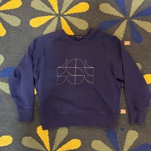 Soeur Navy Pascal Sweatshirt with Embroidery
